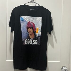 Black Graphic 'Talk To Me Goose' Short Sleeve Tee